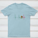 Mexico Heartbeat EKG Pulse Mexican Pride Emblem T-Shirt
