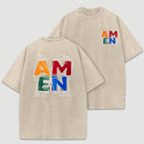 God Bless You Design Christian Patriotic Round Neck T-Shirt