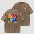 God Bless You Design Christian Patriotic Round Neck T-Shirt