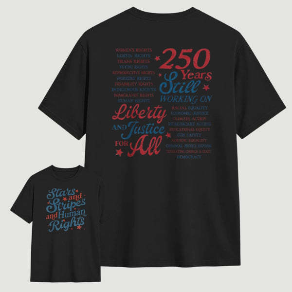 Stars and Stripes and Human Rights T-Shirt