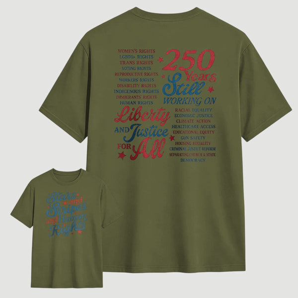 Stars and Stripes and Human Rights T-Shirt