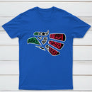 Latino Heritage Green White Red Mexico Eagle Tribal Art Design T-Shirt