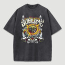 Vintage Sun Pattern Oversized T-Shirt
