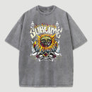 Vintage Sun Pattern Oversized T-Shirt