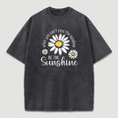 Flower Vintage Cotton Casual Graphic T-Shirt