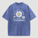 Flower Vintage Cotton Casual Graphic T-Shirt