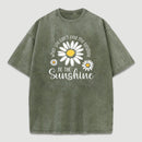 Flower Vintage Cotton Casual Graphic T-Shirt