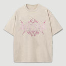 Y2K Pink Tribal Kitty Graphic Cat Vintage T-Shirt