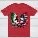 America Mexico Flag Vintage Mexican Roots American T-Shirt