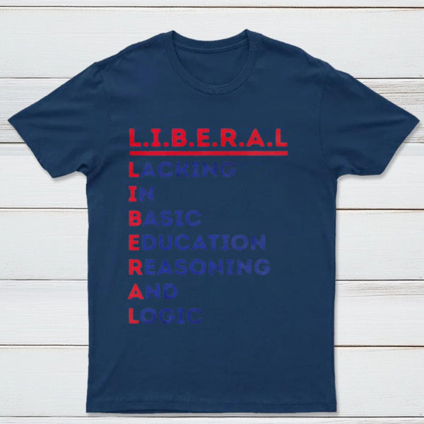 LIBERAL Acrostic Graphic Print Cotton T-Shirt