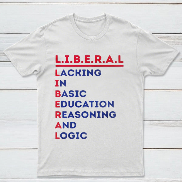 LIBERAL Acrostic Graphic Print Cotton T-Shirt