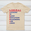 LIBERAL Acrostic Graphic Print Cotton T-Shirt