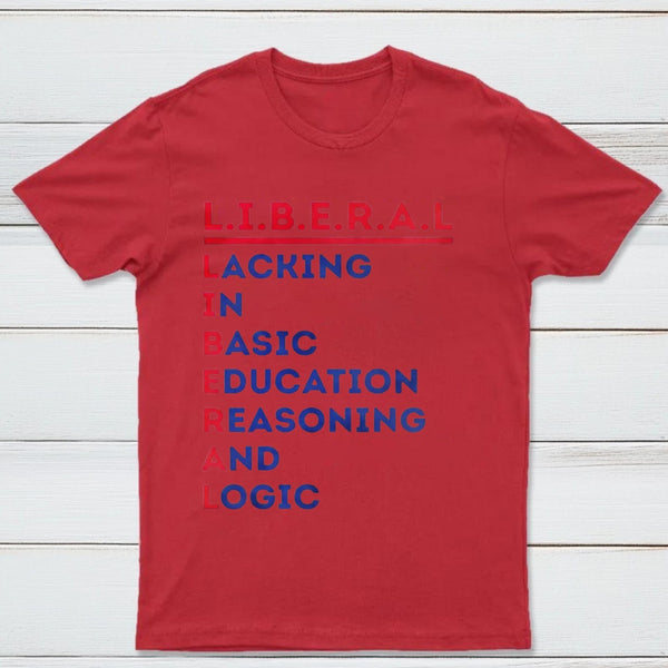 LIBERAL Acrostic Graphic Print Cotton T-Shirt