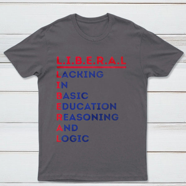 LIBERAL Acrostic Graphic Print Cotton T-Shirt