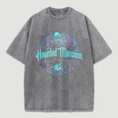 Haunted Mansion Gothic Horror House Ghosts Halloween Washed T-Shirt