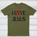 Vintage I Love Jesus Print T-Shirt