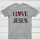 Vintage I Love Jesus Print T-Shirt