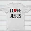 Vintage I Love Jesus Print T-Shirt