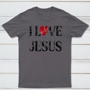 Vintage I Love Jesus Print T-Shirt