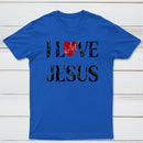 Vintage I Love Jesus Print T-Shirt