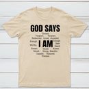 Christian Shirt Women God Says I Am Graphic T-Shirt
