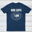 Christian Shirt Women God Says I Am Graphic T-Shirt