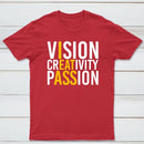 Vision Creativity Passion Funny Print T-Shirt