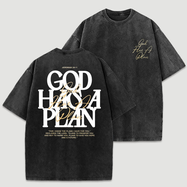 Vintage God Has A Plan Double-Sided T-Shirt