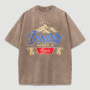 Daddy Needs A Beer Shirt Vintage Washed T-Shirt