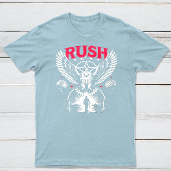 To Honor Rush Band Vintage Rock Owl Wings T-Shirt