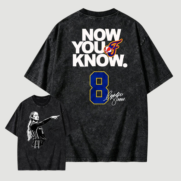 Sophie Cunningham Now You Know Double-Sided Basketball Graphic Washed T-Shirt