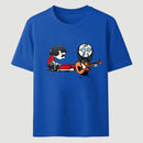 Cartoon Musicians Playing Guitar And Keyboard Graphic T-shirt