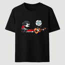 Cartoon Musicians Playing Guitar And Keyboard Graphic T-shirt