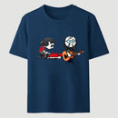 Cartoon Musicians Playing Guitar And Keyboard Graphic T-shirt