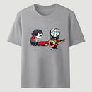Cartoon Musicians Playing Guitar And Keyboard Graphic T-shirt