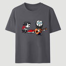 Cartoon Musicians Playing Guitar And Keyboard Graphic T-shirt