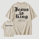 Jesus Is King Retro Washed Cotton T-Shirt