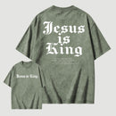 Jesus Is King Retro Washed Cotton T-Shirt