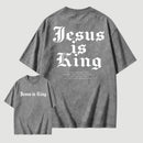 Jesus Is King Retro Washed Cotton T-Shirt