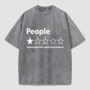Funny 1-Star Review Graphic Washed T-Shirt