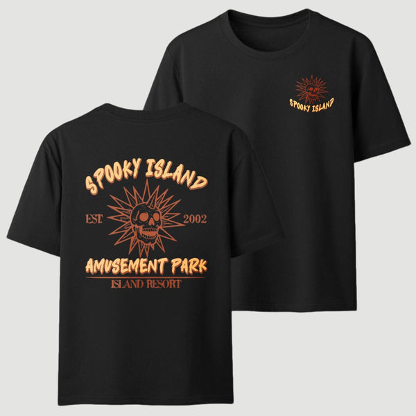 Spooky Island Retro Cartoon Halloween Movie T-Shirt