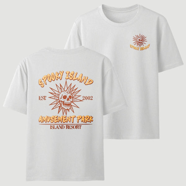Spooky Island Retro Cartoon Halloween Movie T-Shirt