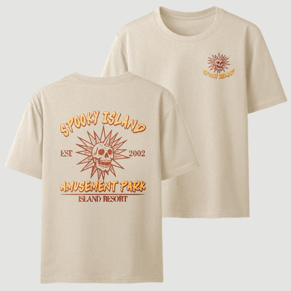 Spooky Island Retro Cartoon Halloween Movie T-Shirt
