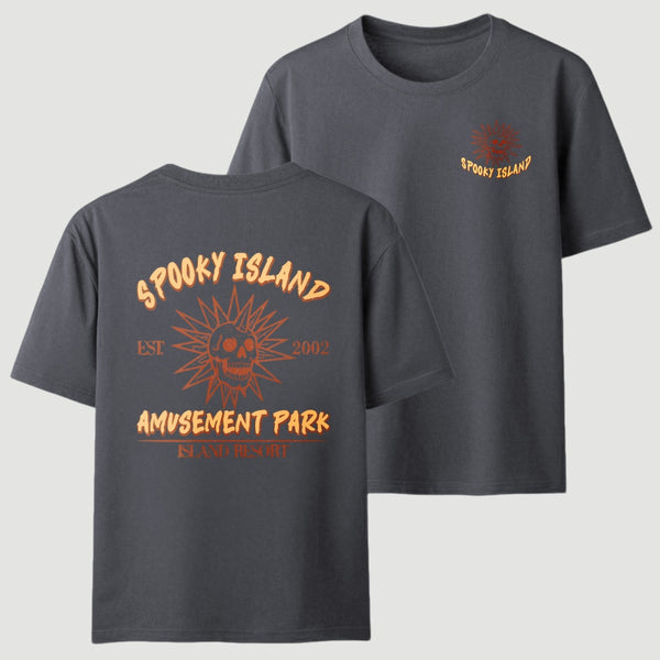 Spooky Island Retro Cartoon Halloween Movie T-Shirt