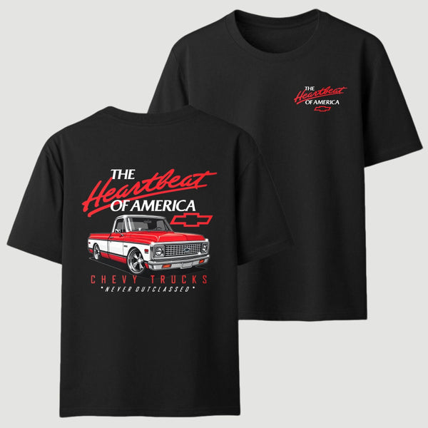 Old School Legend Tee Red Chevy Never Outclassed T-Shirt