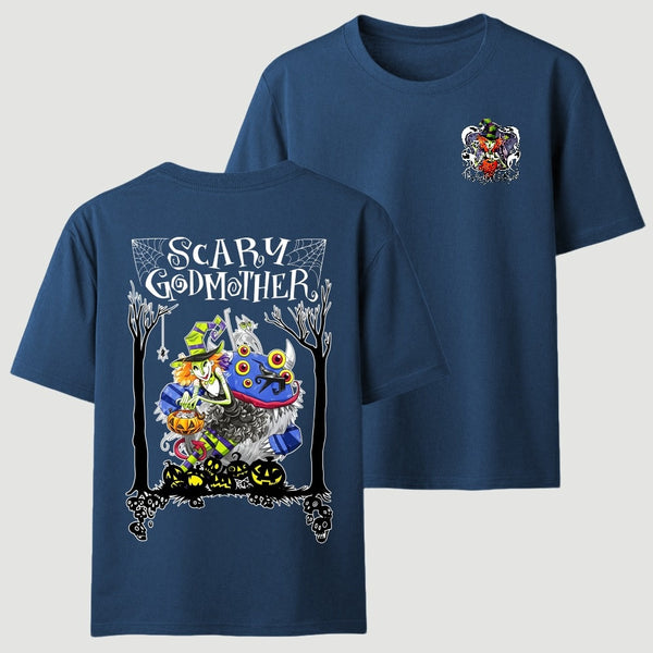 Scary Godmother Halloween Graphic T-Shirt