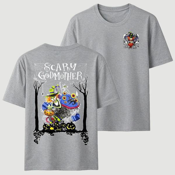 Scary Godmother Halloween Graphic T-Shirt