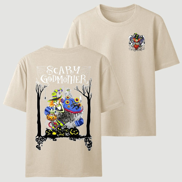 Scary Godmother Halloween Graphic T-Shirt