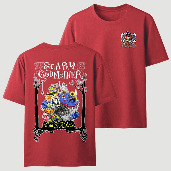 Scary Godmother Halloween Graphic T-Shirt