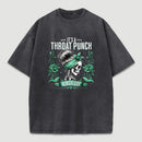 It's a Throat Punch Kinda Day Funny Skeleton Washed T-Shirt